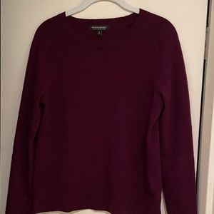 Banana Republic Wine Colored Italian Merino Blend Crewneck Sweater